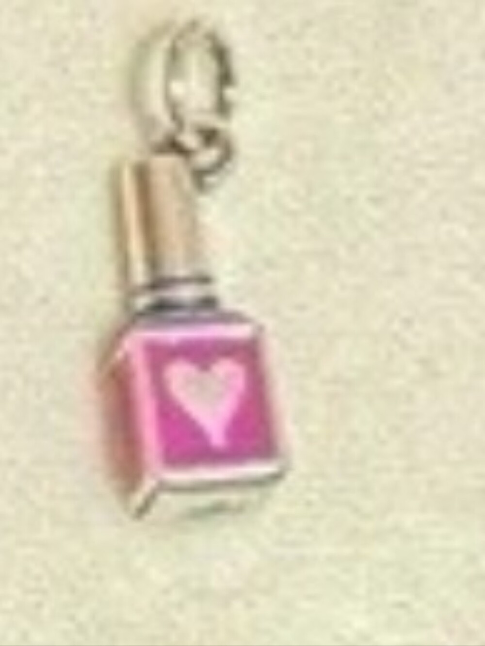 James Avery Pink Heart Nail Polish Charm Pendant - Women Jewelry
